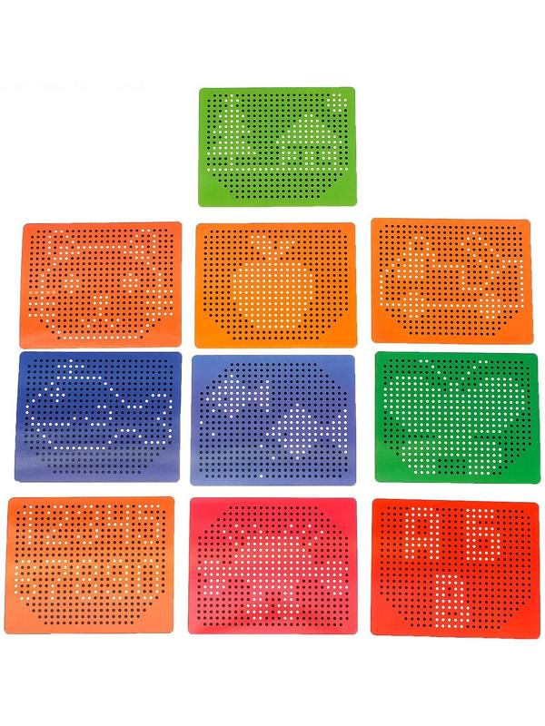 Магнитный планшет большое яблоко, 468 отверстий, цвет красный