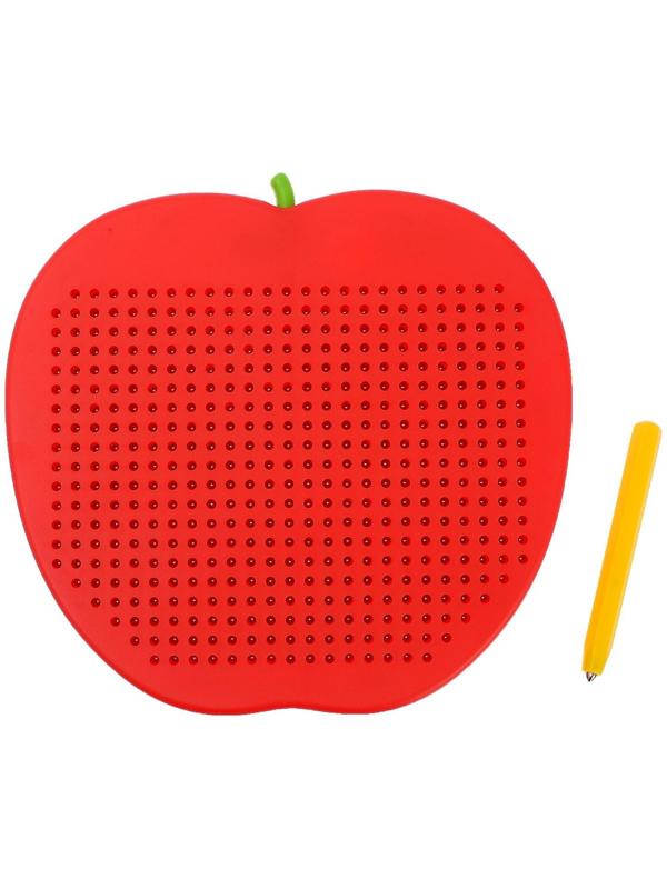 Магнитный планшет большое яблоко, 468 отверстий, цвет красный