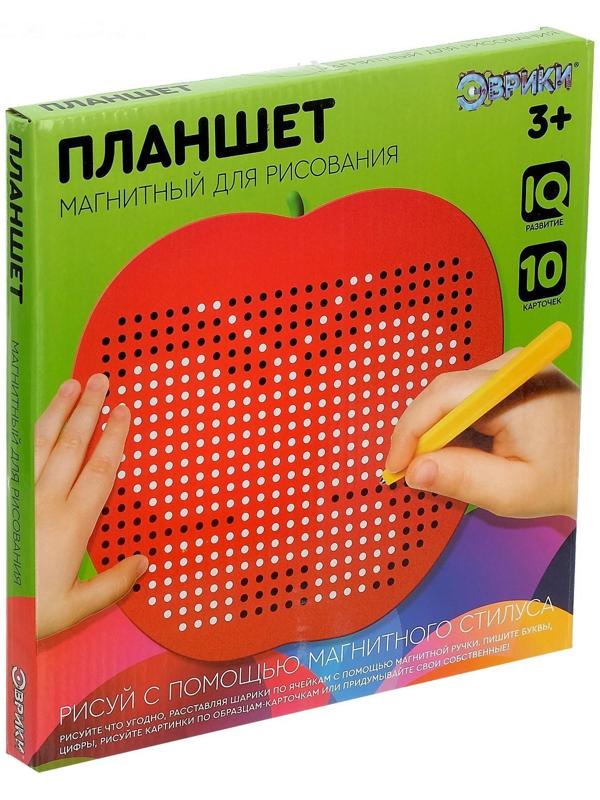 Магнитный планшет большое яблоко, 468 отверстий, цвет красный