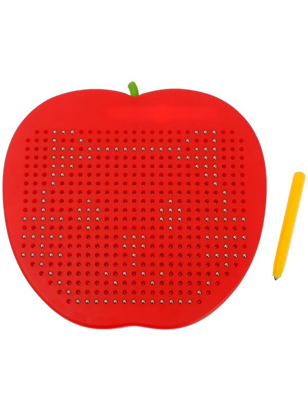 Магнитный планшет большое яблоко, 468 отверстий, цвет красный