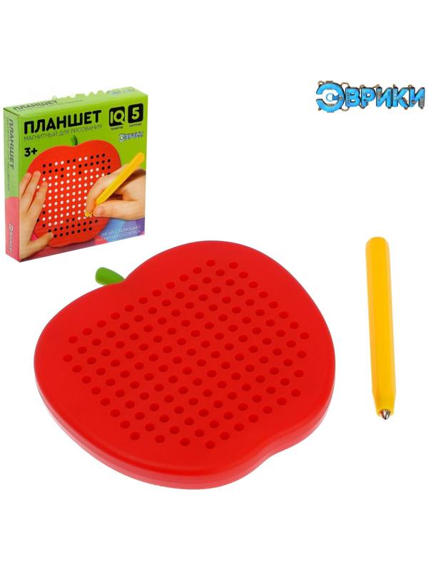 Магнитный планшет яблоко маленькое, 142 отверстия, цвет красный