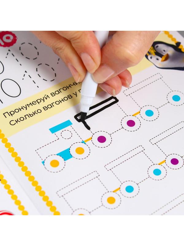 Набор книг 3 шт. по 12 стр. «Напиши и сотри», Маша и Медведь