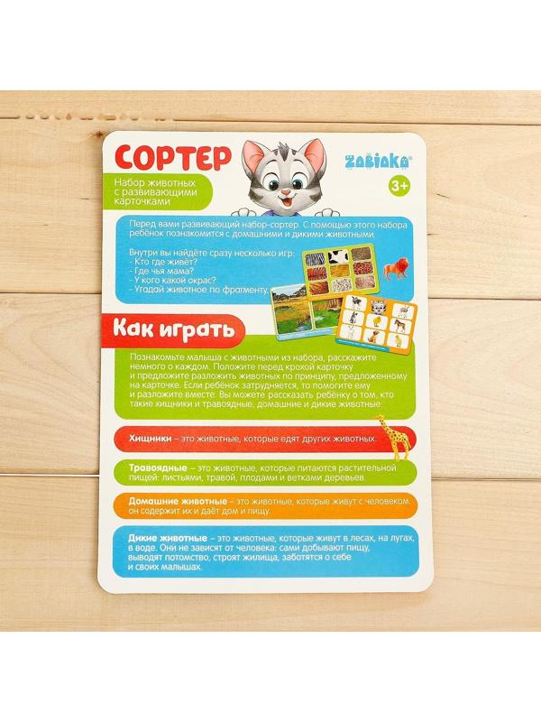 Развивающий набор сортер «Изучаем животных», по методике Монтессори
