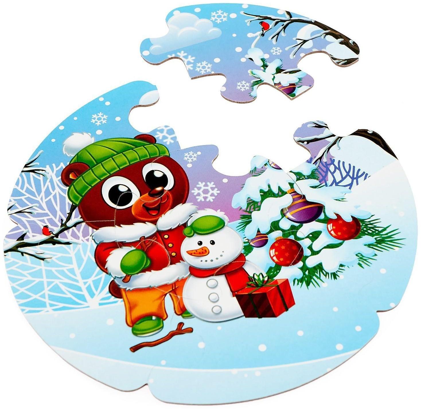 Пазлы- лото «Времена года», 5 пазлов, 30 элементов