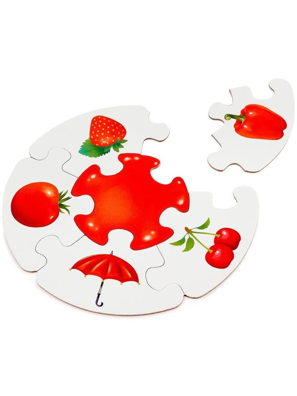 Пазлы- лото «Изучаем цвета», 5 пазлов, 30 элементов