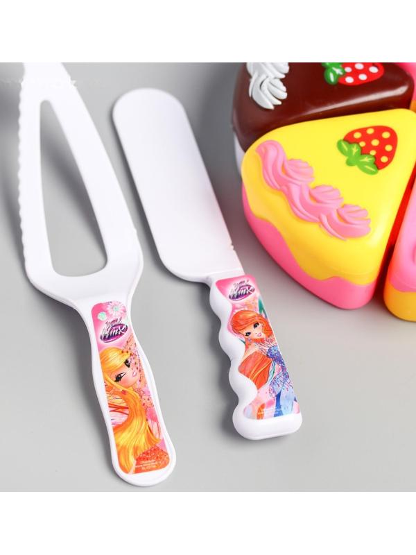 Набор игровой «Чаепитите», феи WINX, тортик и 2 столовых прибора, с книгой рецептов