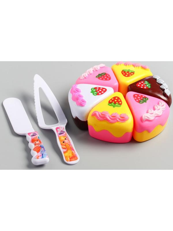 Набор игровой «Чаепитите», феи WINX, тортик и 2 столовых прибора, с книгой рецептов