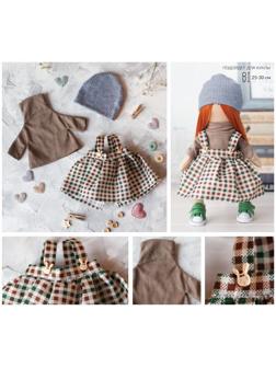 Одежда для куклы «В клетку», набор для шитья, 21 х 29.7 х 0.7 см