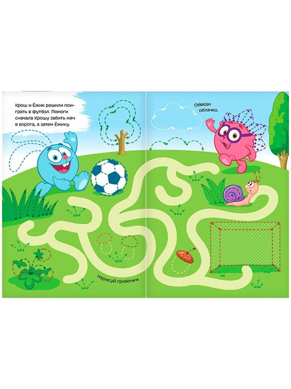 Книжка «Напиши и сотри. Рисовалки», 12 стр., Смешарики