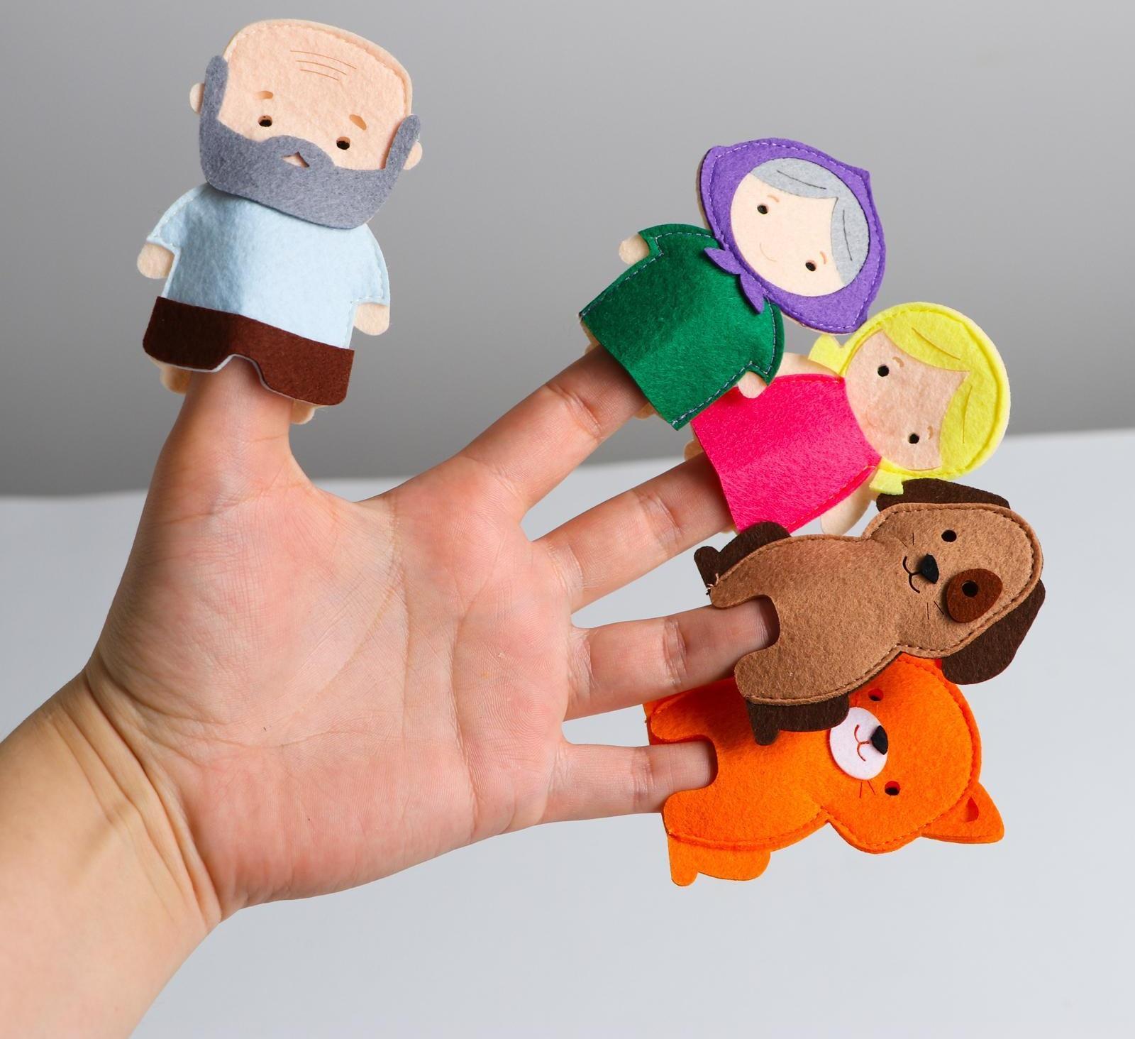 Пальчиковый театр «Репка» (герои+домик)