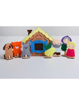 Пальчиковый театр «Репка» (герои+домик)