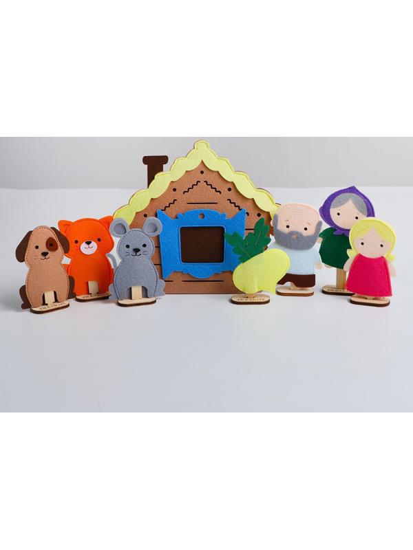 Пальчиковый театр «Репка» (герои+домик)