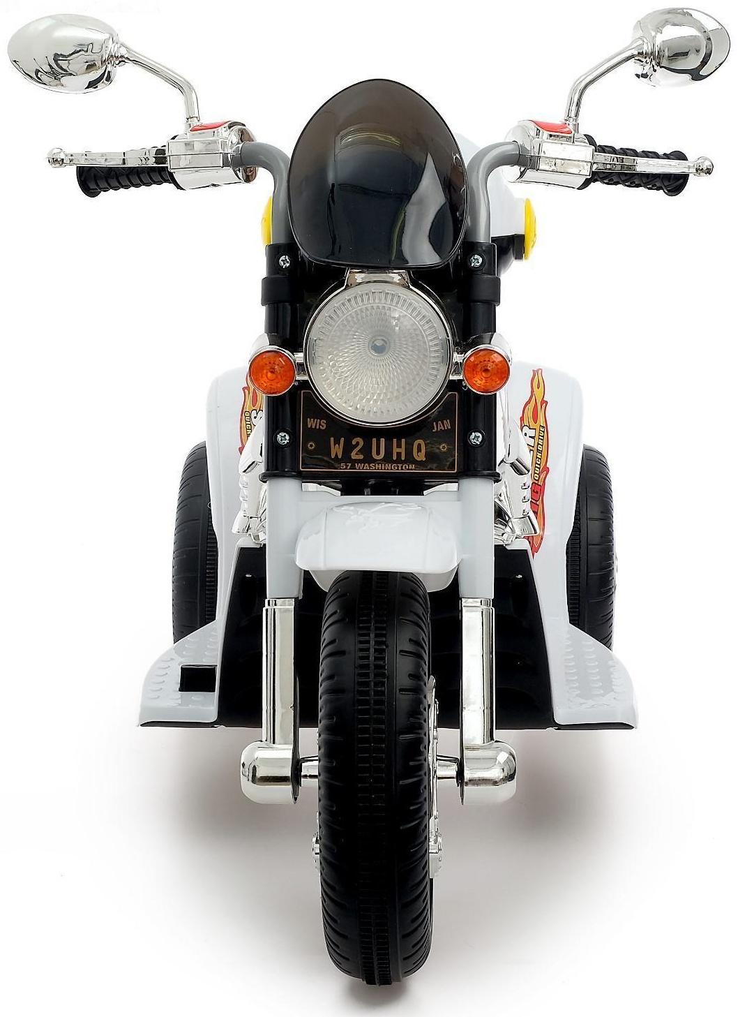 Электромобиль «Чоппер», с аккумулятором, световые и звуковые эффекты, цвет белый