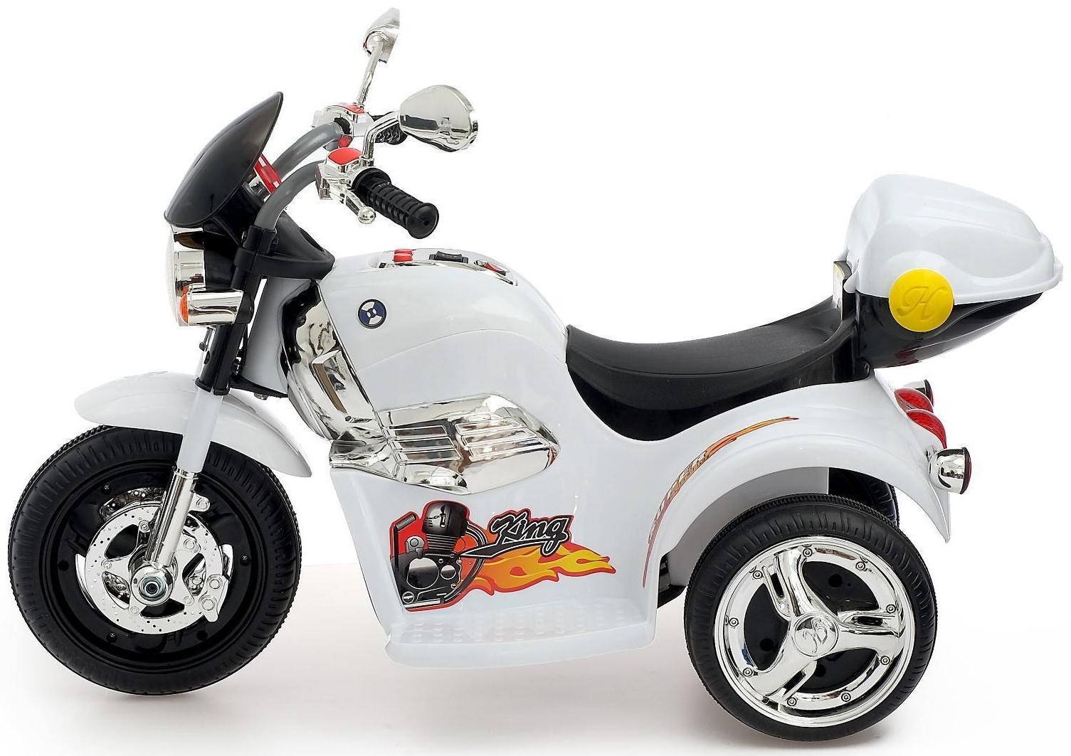 Электромобиль «Чоппер», с аккумулятором, световые и звуковые эффекты, цвет белый