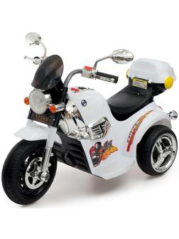 Электромобиль «Чоппер», с аккумулятором, световые и звуковые эффекты, цвет белый