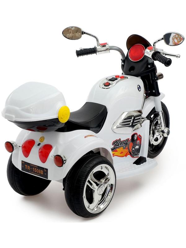 Электромобиль «Чоппер», с аккумулятором, световые и звуковые эффекты, цвет белый