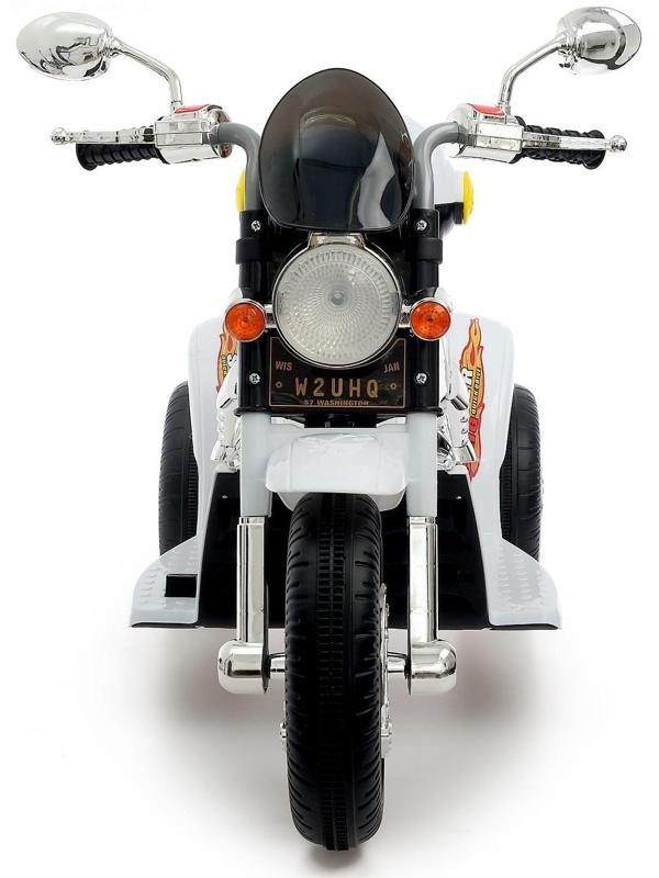 Электромобиль «Чоппер», с аккумулятором, световые и звуковые эффекты, цвет белый