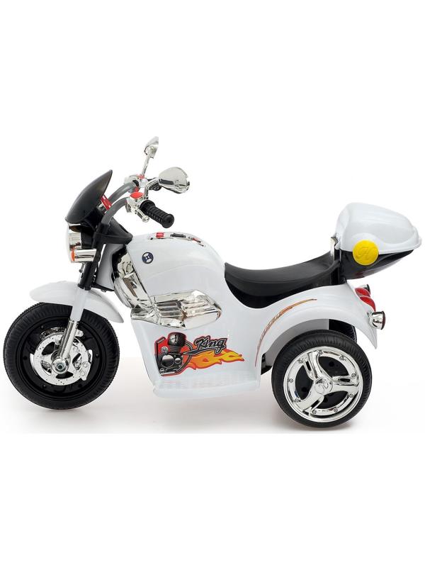 Электромобиль «Чоппер», с аккумулятором, световые и звуковые эффекты, цвет белый