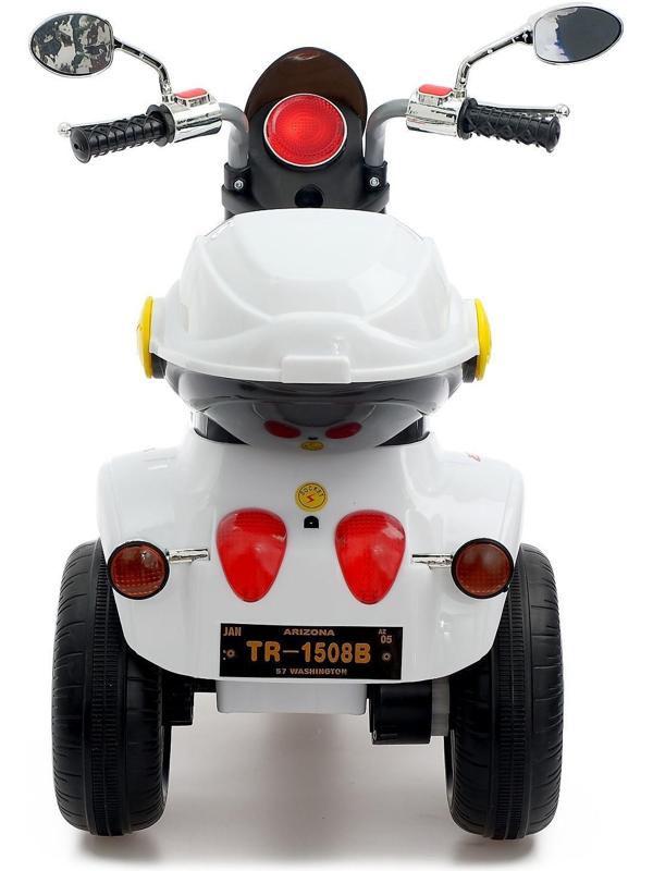Электромобиль «Чоппер», с аккумулятором, световые и звуковые эффекты, цвет белый