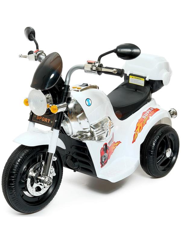Электромобиль «Чоппер», с аккумулятором, световые и звуковые эффекты, цвет белый