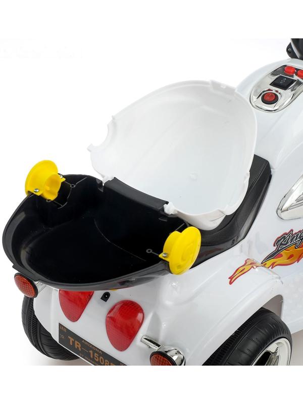 Электромобиль «Чоппер», с аккумулятором, световые и звуковые эффекты, цвет белый