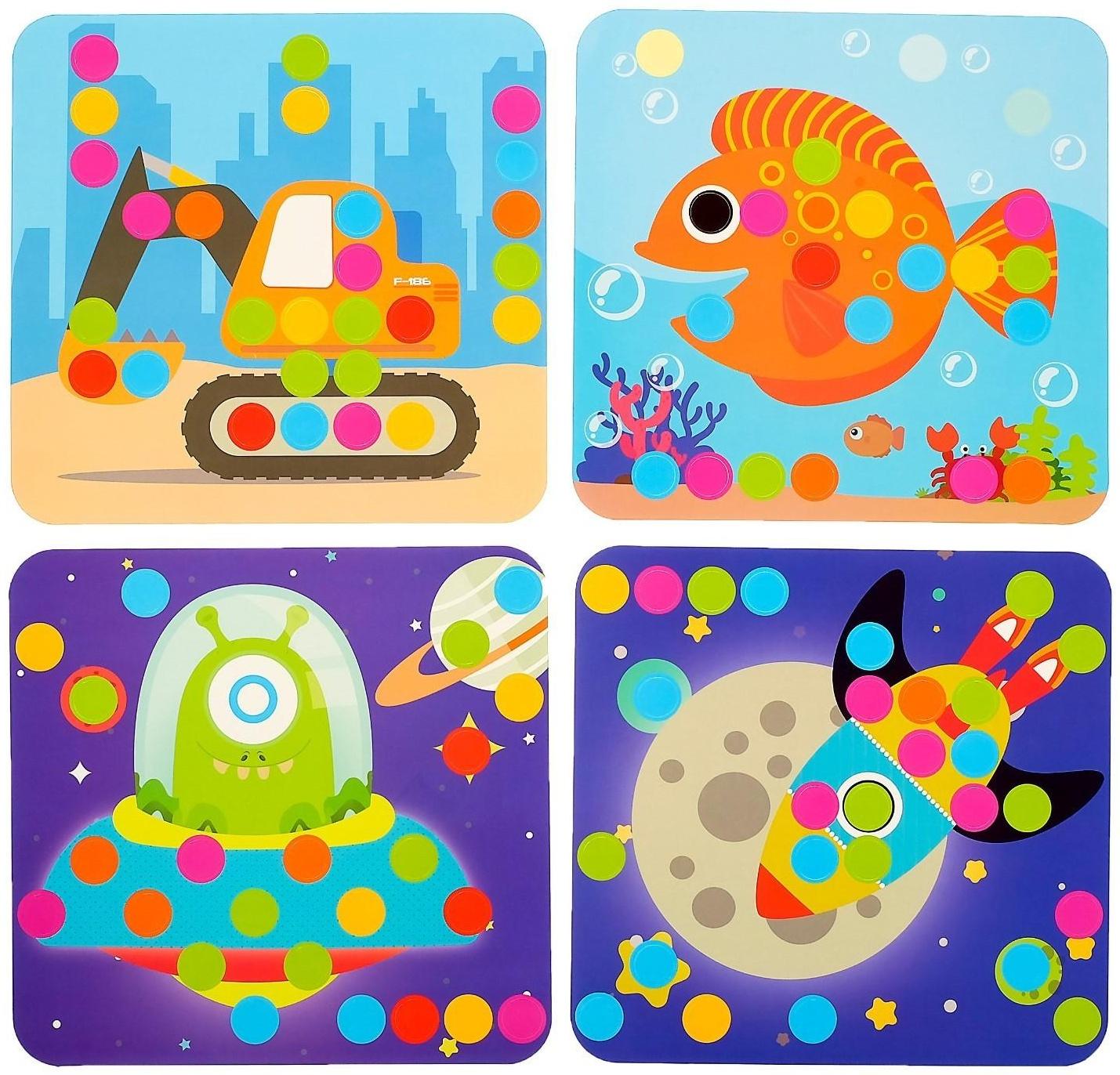 Конструктор винтовая мозайка «Пуговки шестеренки», 3 в 1, с шуруповертом, 147 деталей