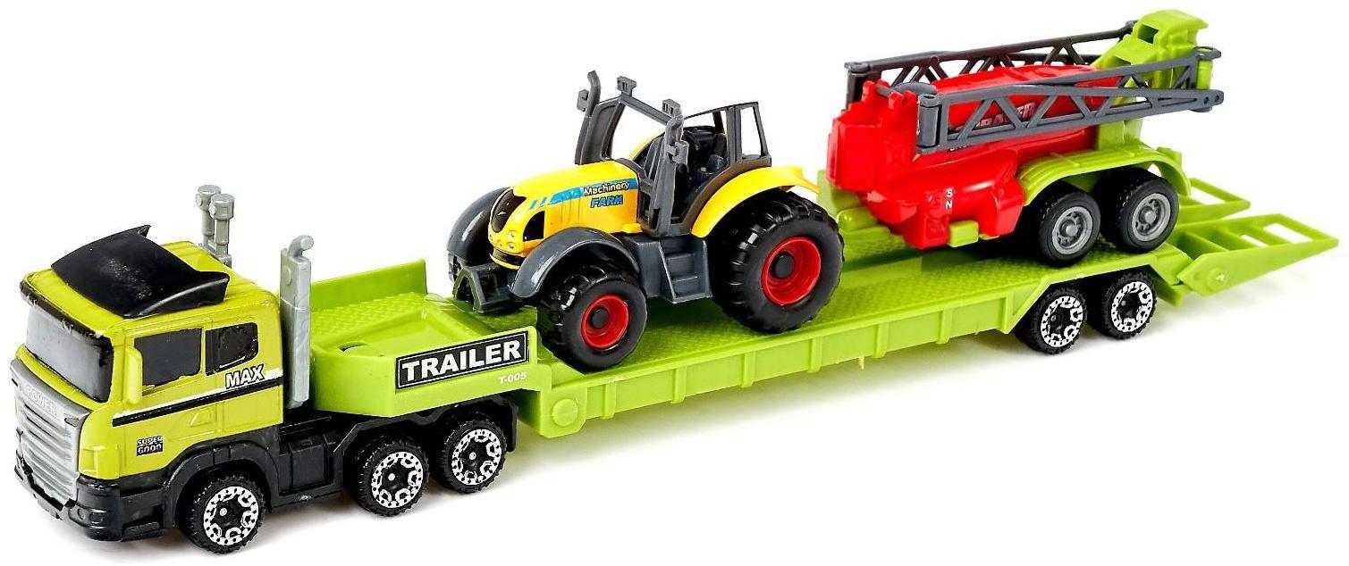 Грузовик металлический «Ферма» с трактором, МИКС