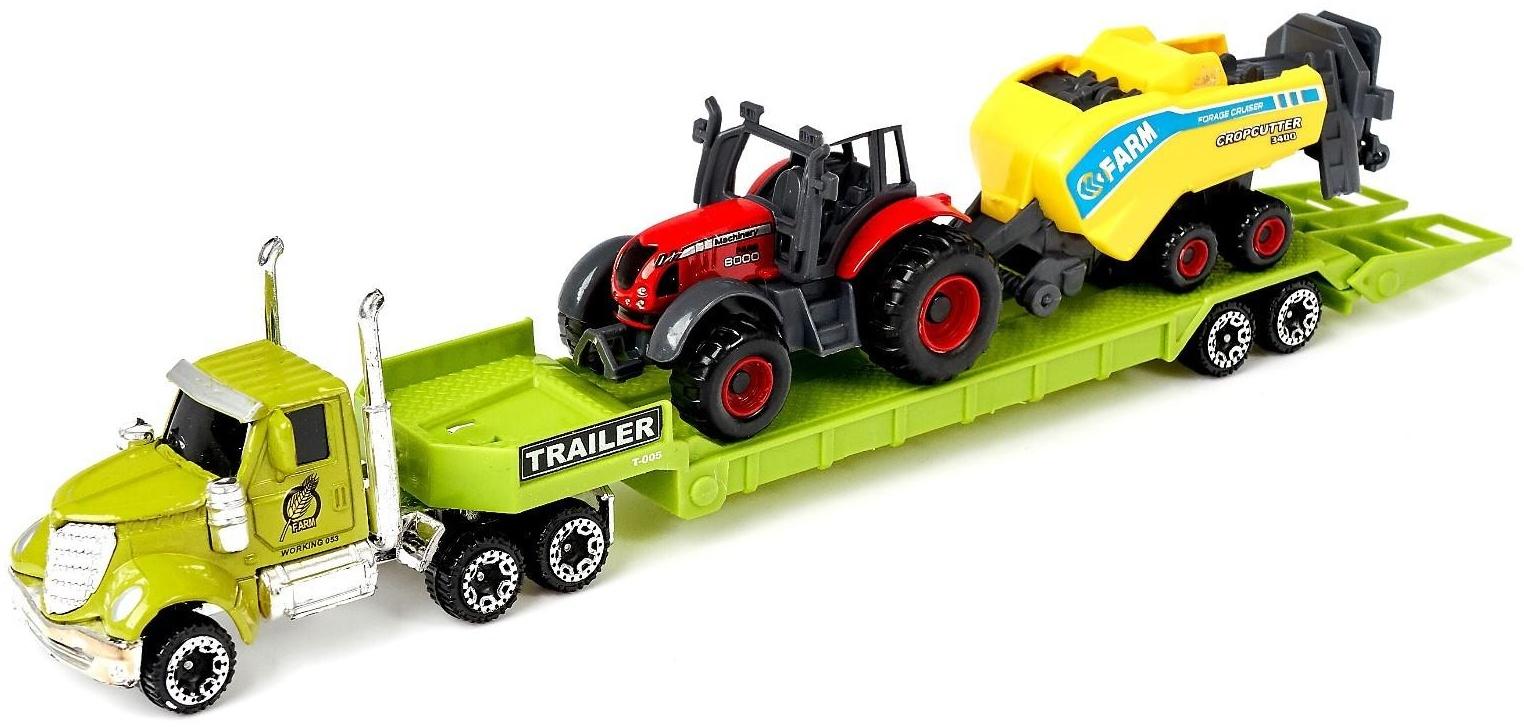 Грузовик металлический «Ферма» с трактором, МИКС