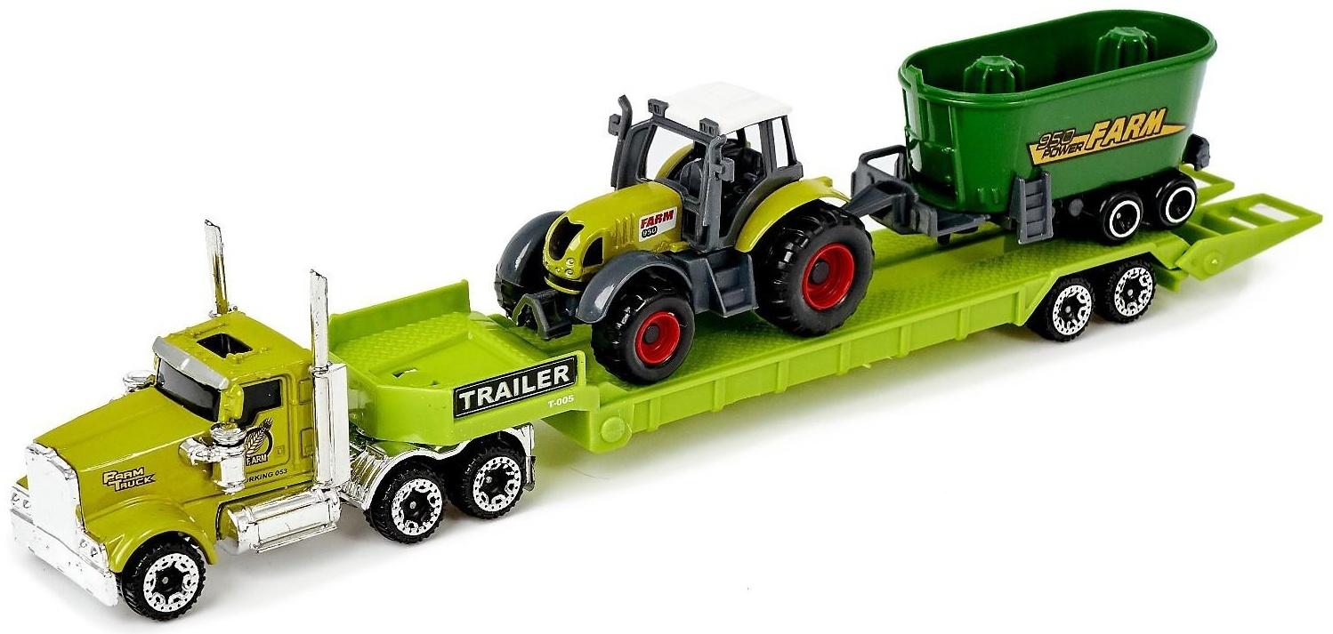 Грузовик металлический «Ферма» с трактором, МИКС