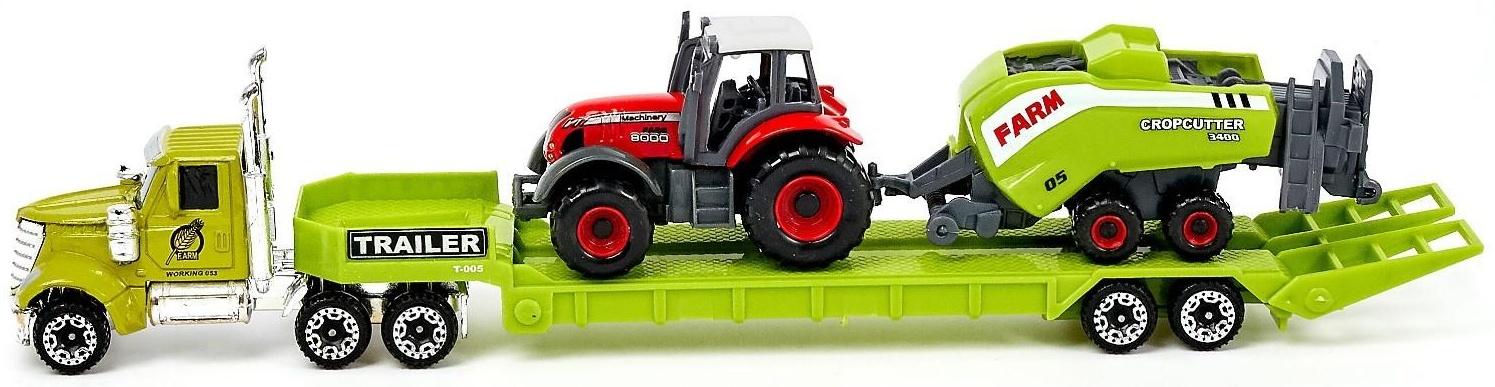 Грузовик металлический «Ферма» с трактором, МИКС