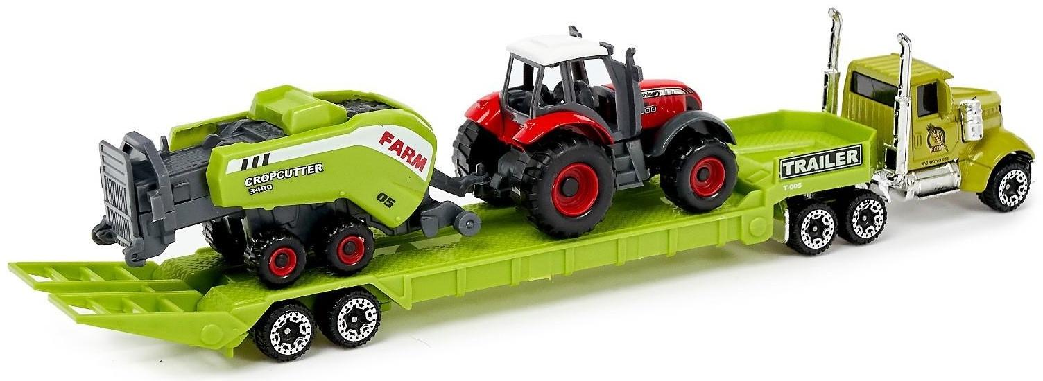 Грузовик металлический «Ферма» с трактором, МИКС