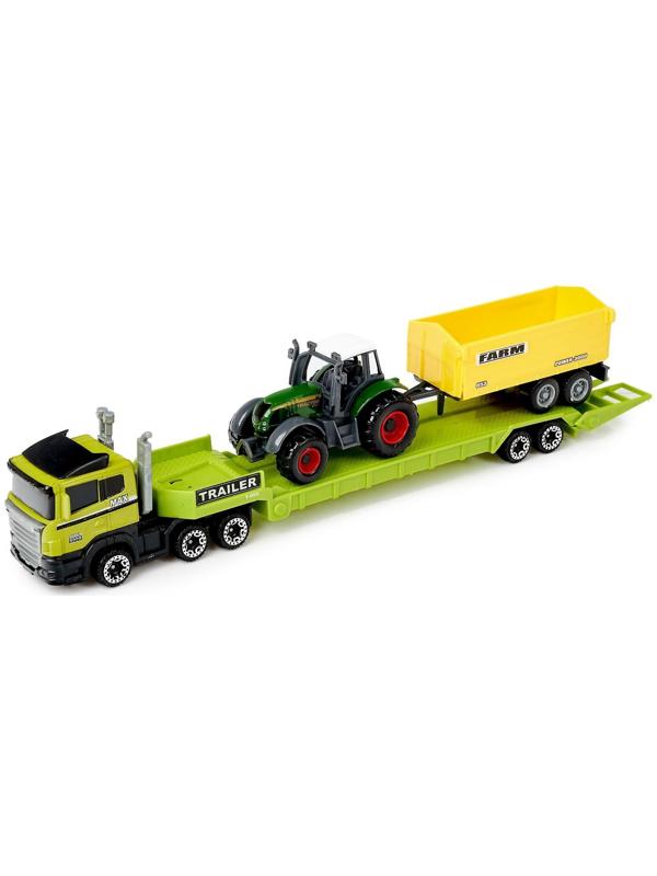 Грузовик металлический «Ферма» с трактором, МИКС
