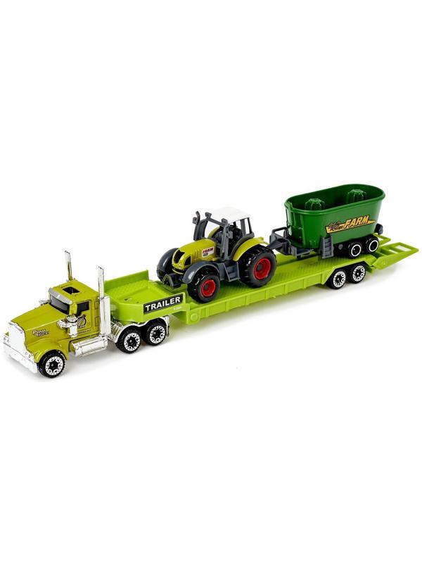 Грузовик металлический «Ферма» с трактором, МИКС