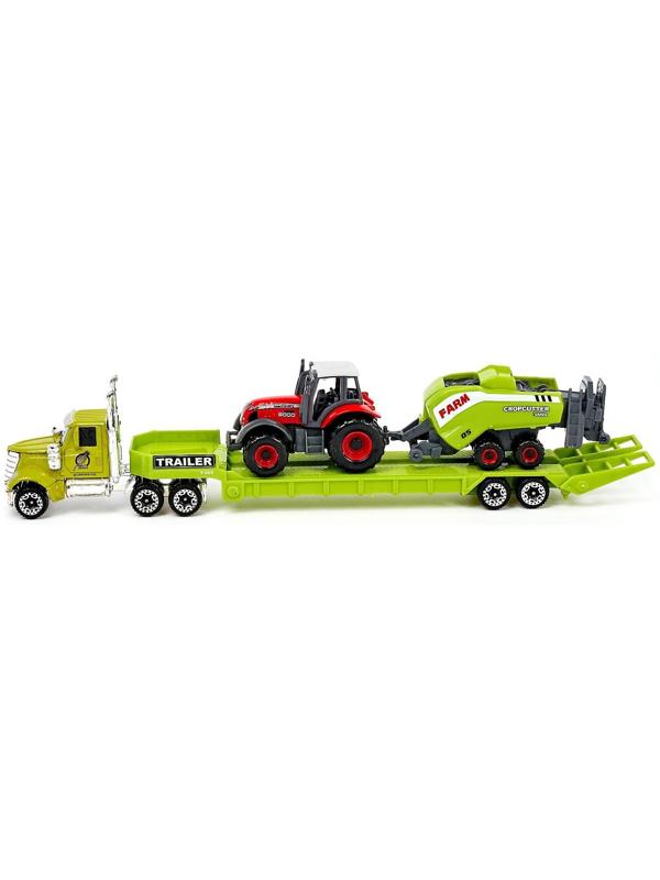 Грузовик металлический «Ферма» с трактором, МИКС