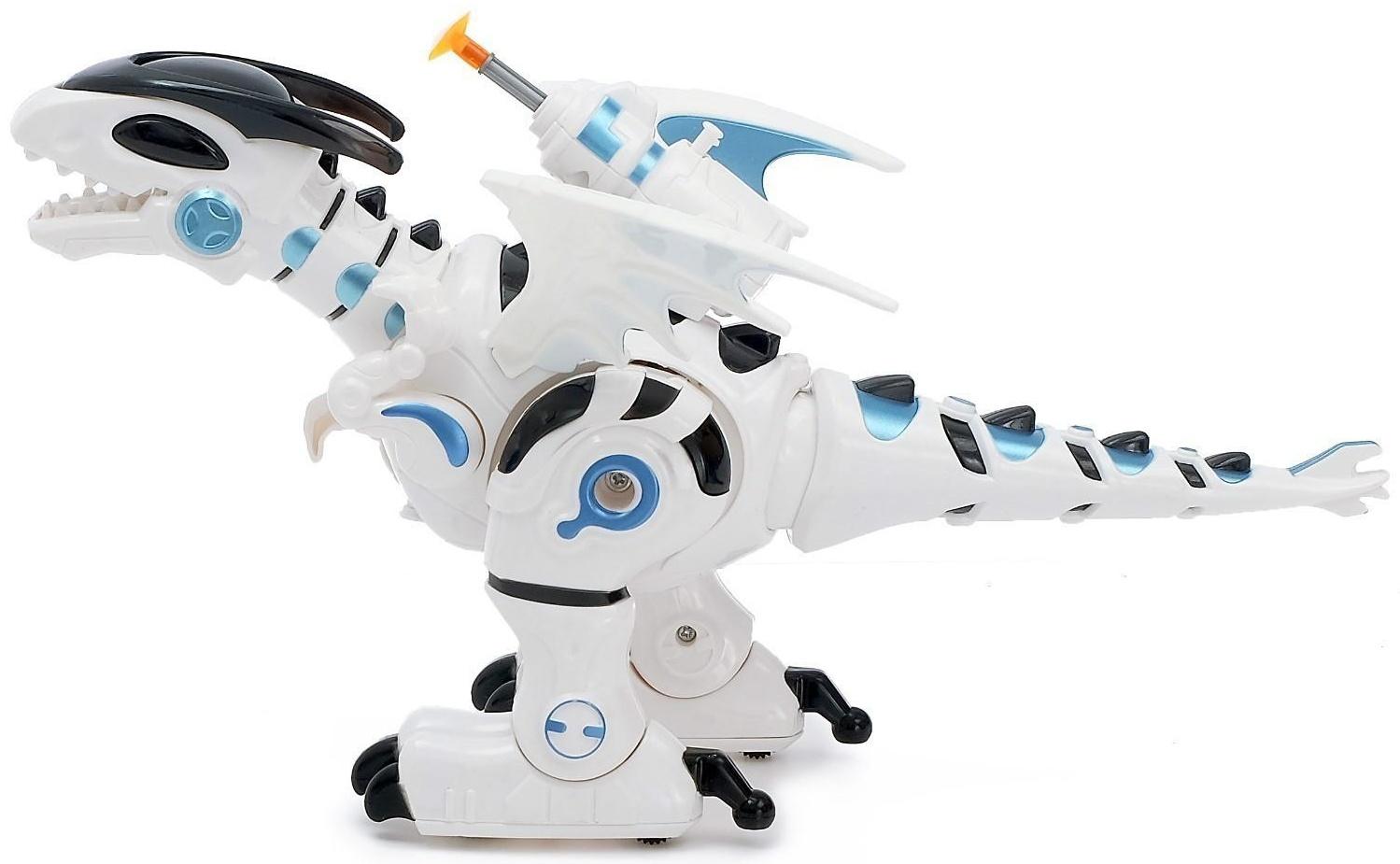 Робот-игрушка Iq Bot «Динозавр тиранобот», стреляет, свет, звук, работает от батареек