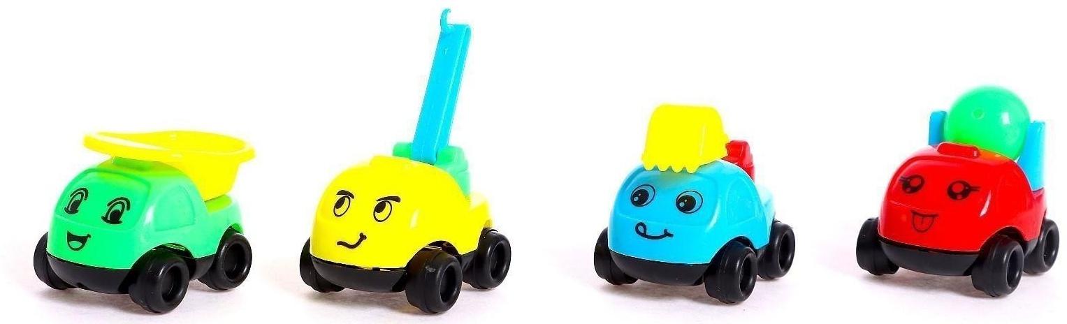 Машинки детские, набор 4 шт., МИКС
