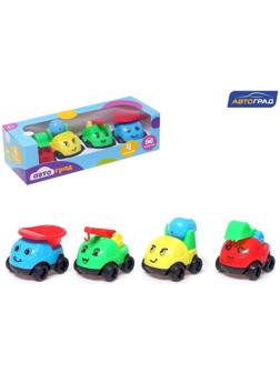 Машинки детские, набор 4 шт., МИКС