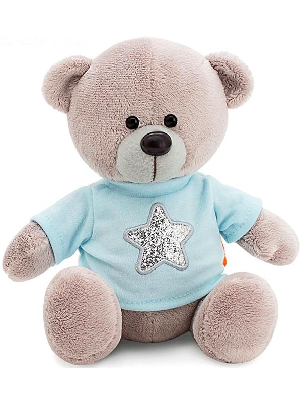 Мягкая игрушка «Медведь Топтыжкин», звезда, цвет серый, 17 см