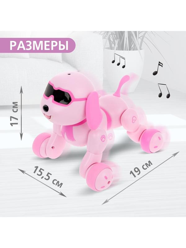 Робот-игрушка радиоуправляемый Собака Charlie, световые и звуковые эффекты, русская озвучка, SL-02977