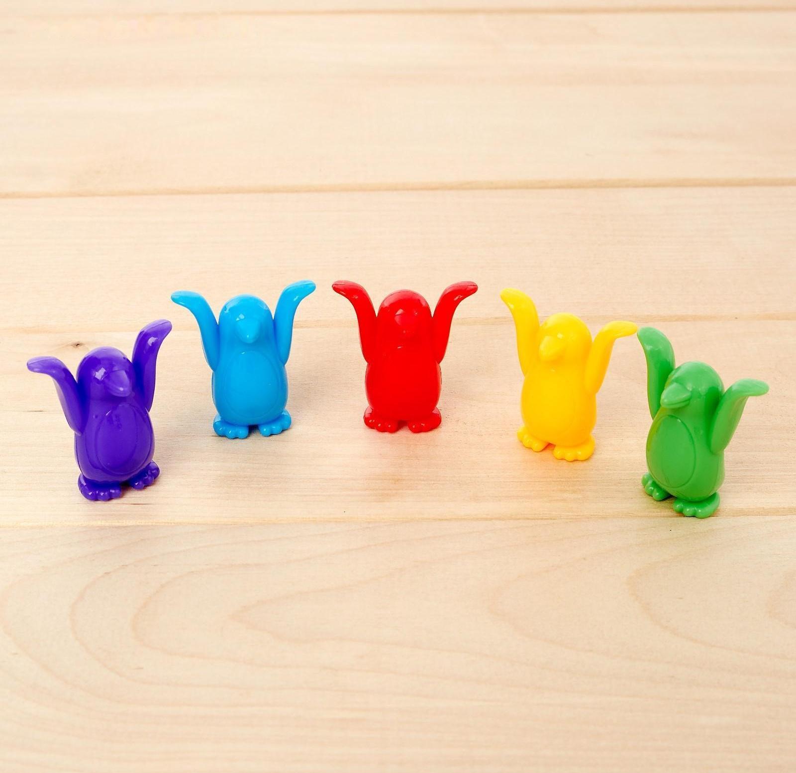 Набор-сортер «Накорми пингвина», тарелочки, пинцет, рыбки, пингвины, по методике Монтессори