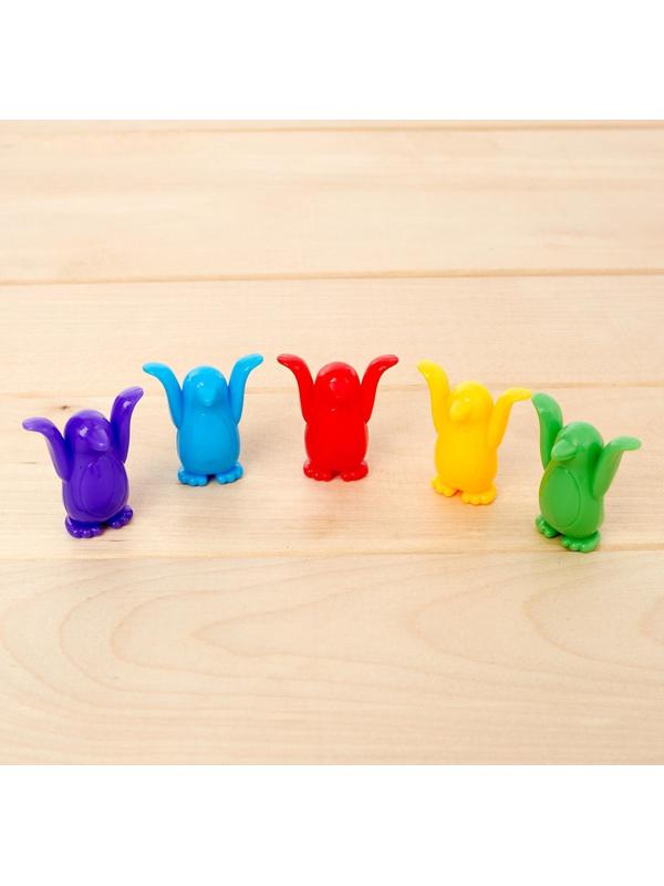 Набор-сортер «Накорми пингвина», тарелочки, пинцет, рыбки, пингвины, по методике Монтессори