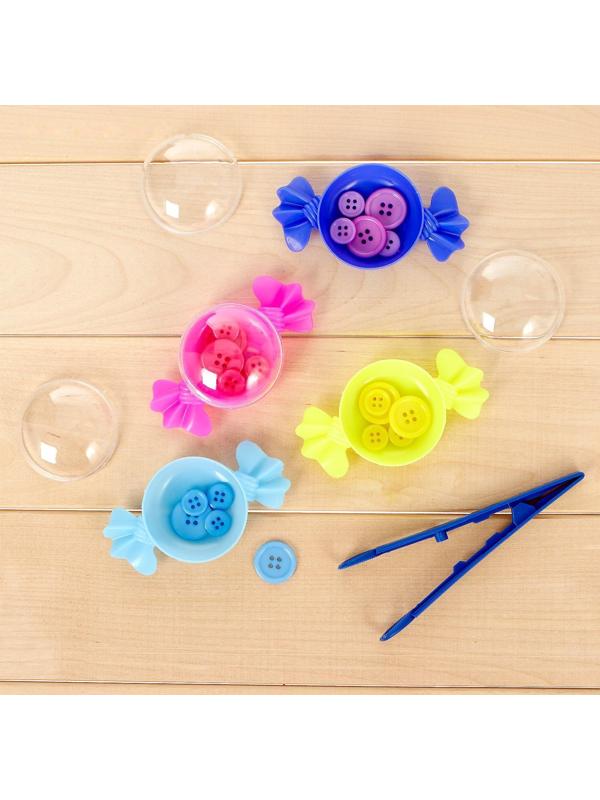 Набор-сортер «Больше-меньше», коробки-конфетки, пинцет, по методике Монтессори