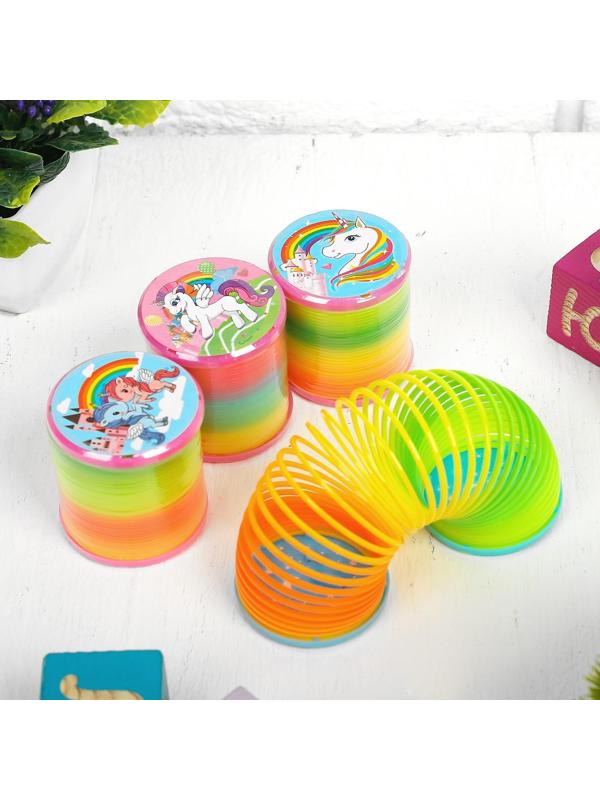 Пружинка-радуга «Единорог», цвета МИКС