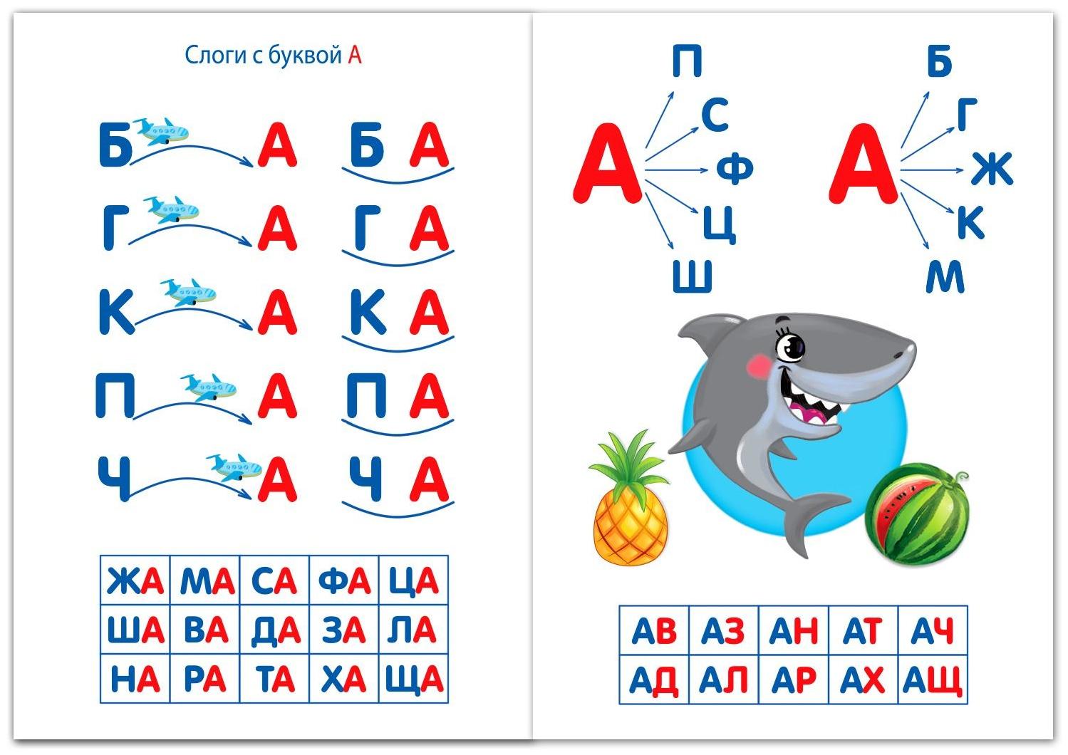 Книга «Учимся читать слоги» 24 стр.