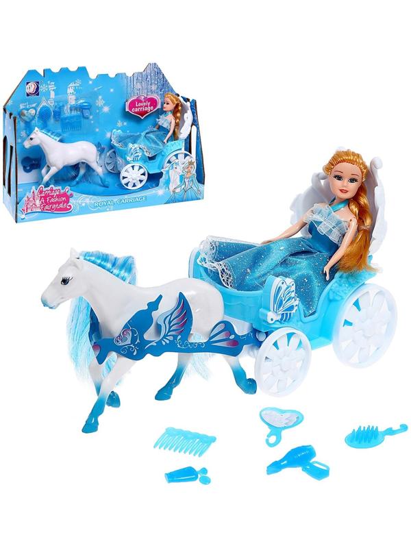 Карета для кукол «Волшебная карета», с куклой и лошадкой