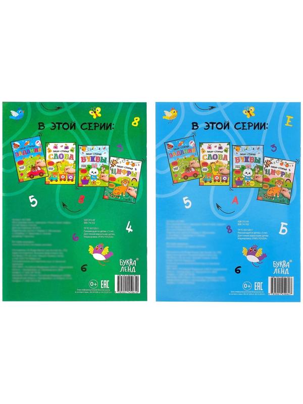 Обучающие книги с маркером «Пиши-стирай. Цифры и задания», 2 шт. по 12 стр.