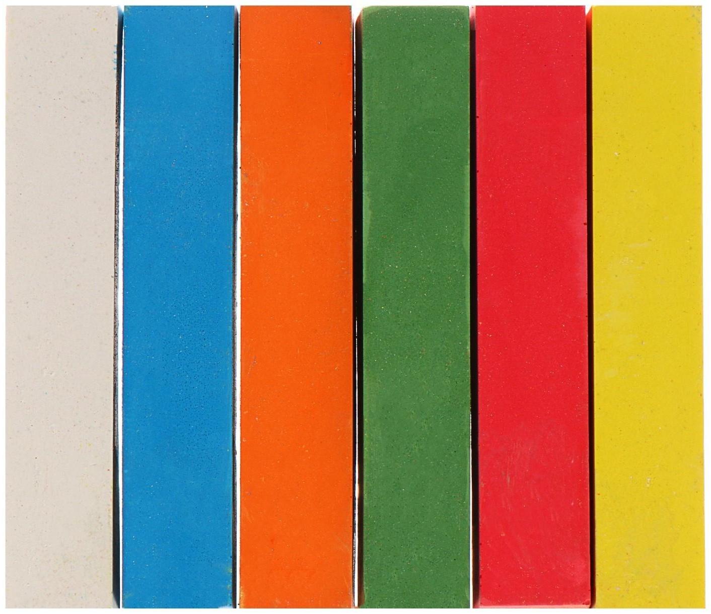 Мелки цветные для асфальта 6 штук 