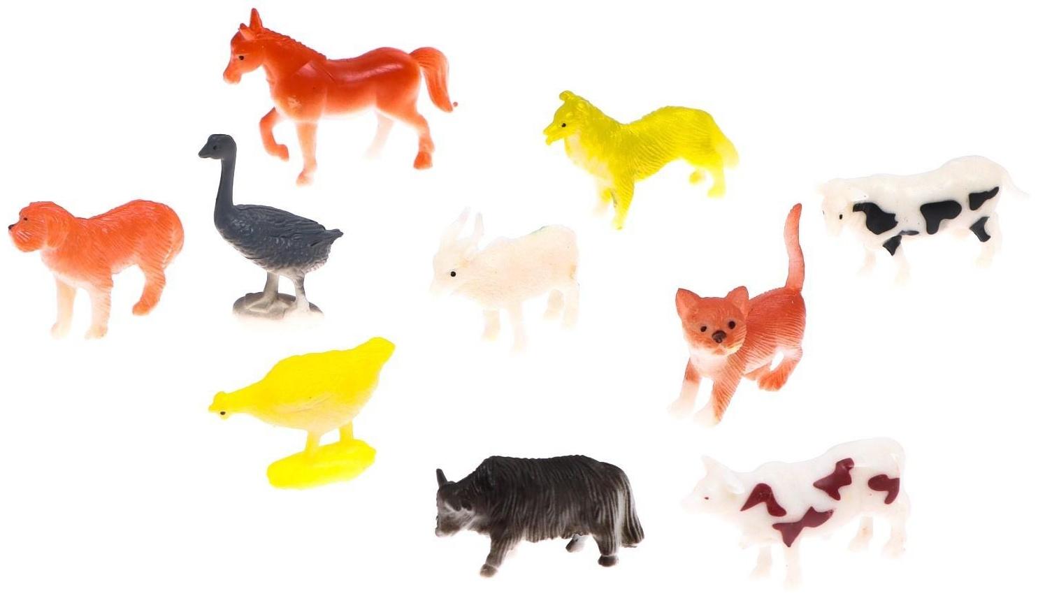 Развивающий набор фигурок для детей «Домашние животные» с карточками, по методике Домана