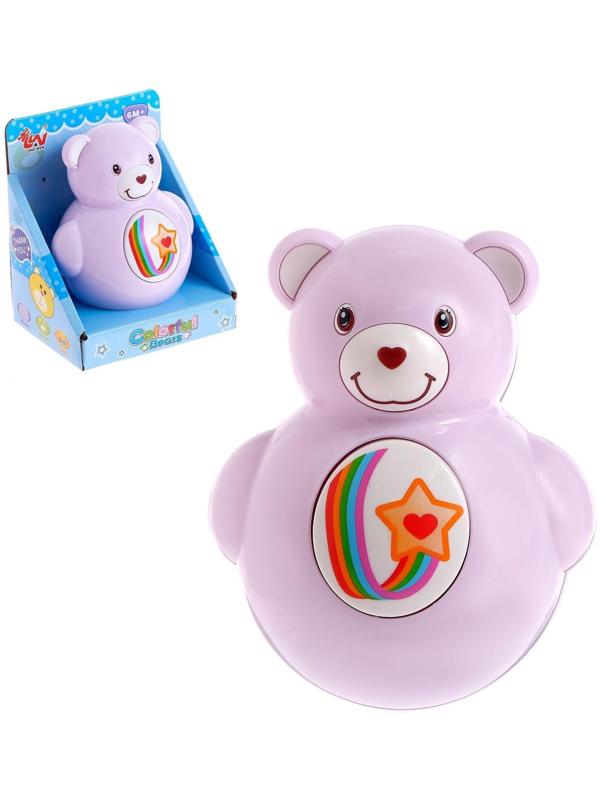 Неваляшка-пищалка «Радужный мишка», МИКС