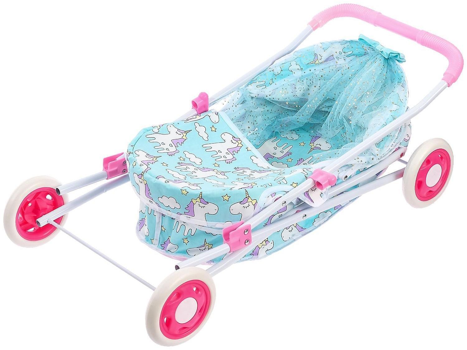Коляска для кукол, универсальная, с металлическим каркасом